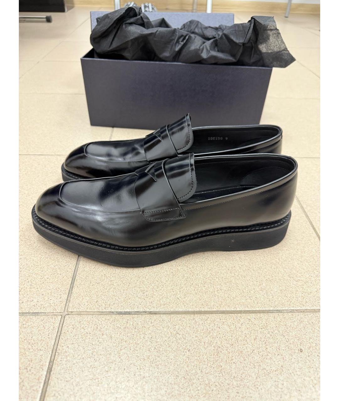 PRADA Черные кожаные лоферы, фото 3