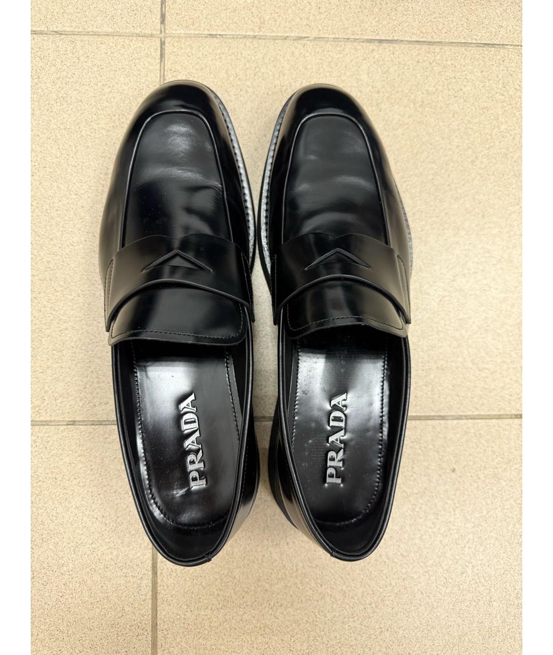 PRADA Черные кожаные лоферы, фото 7