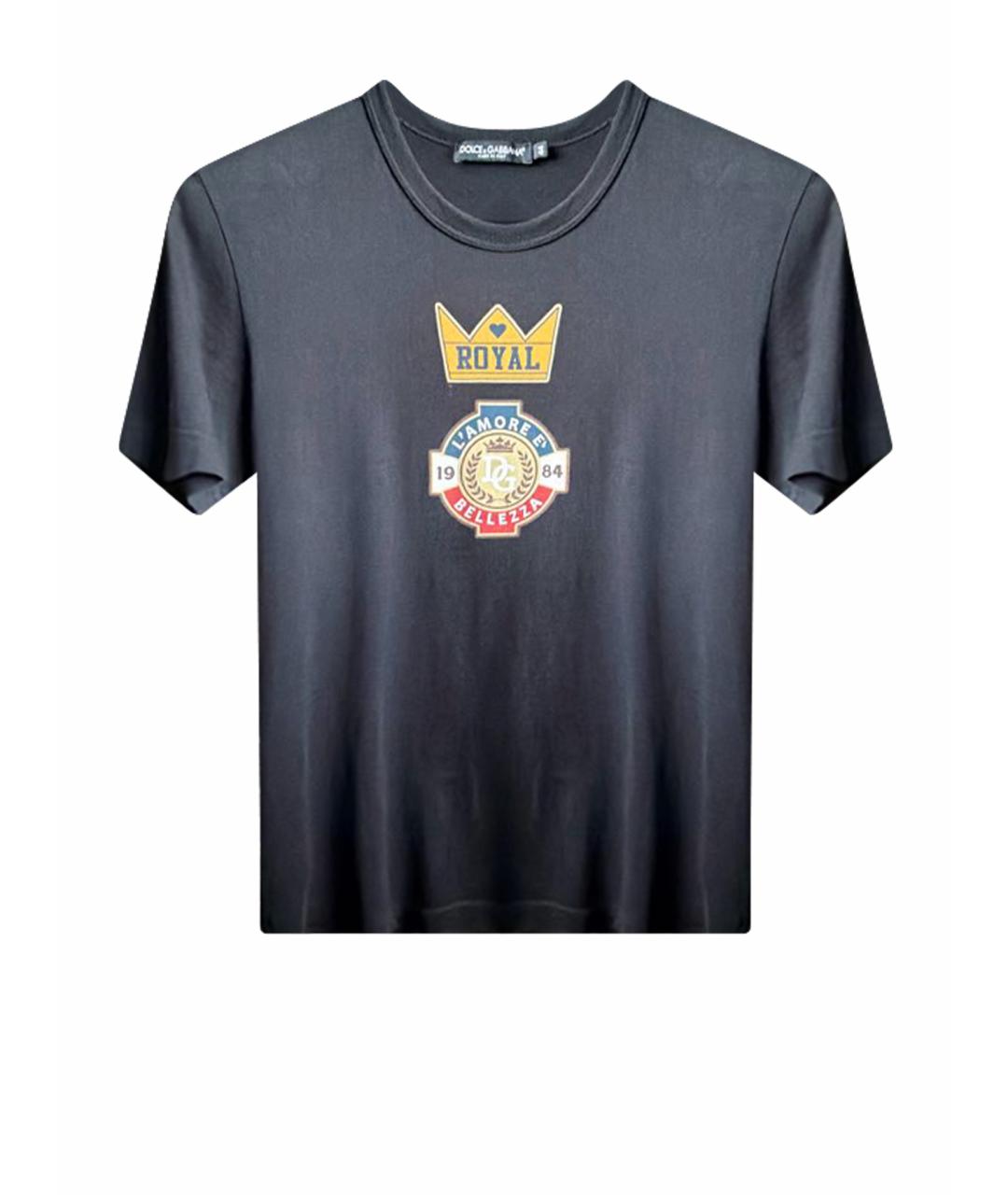 DOLCE&GABBANA Черная хлопковая футболка, фото 1