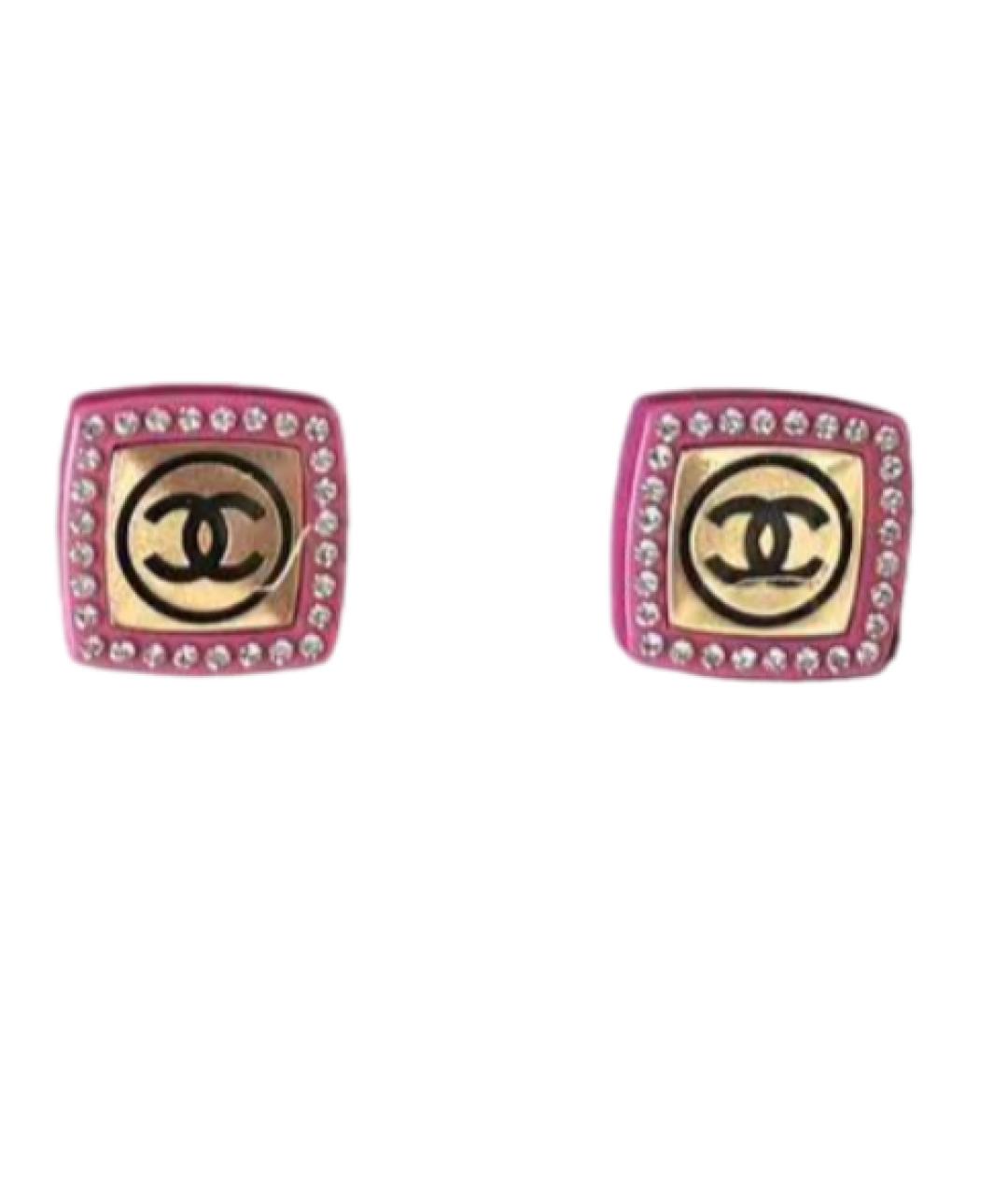 CHANEL Розовые серьги, фото 1