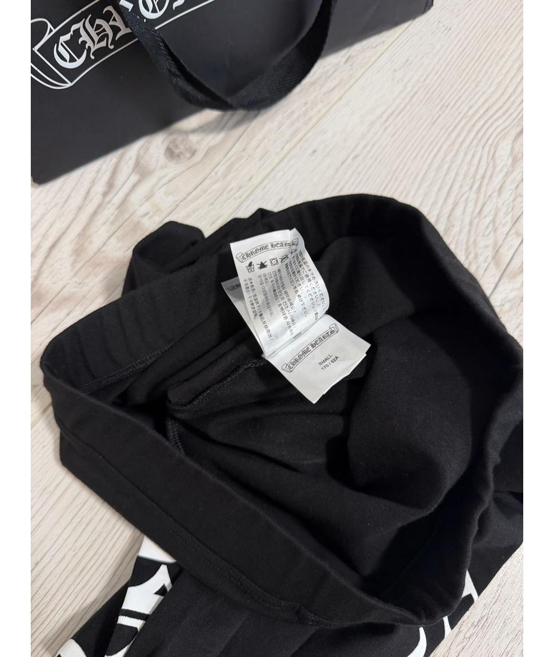 CHROME HEARTS Черные хлопковые леггинсы и велосипедки, фото 6