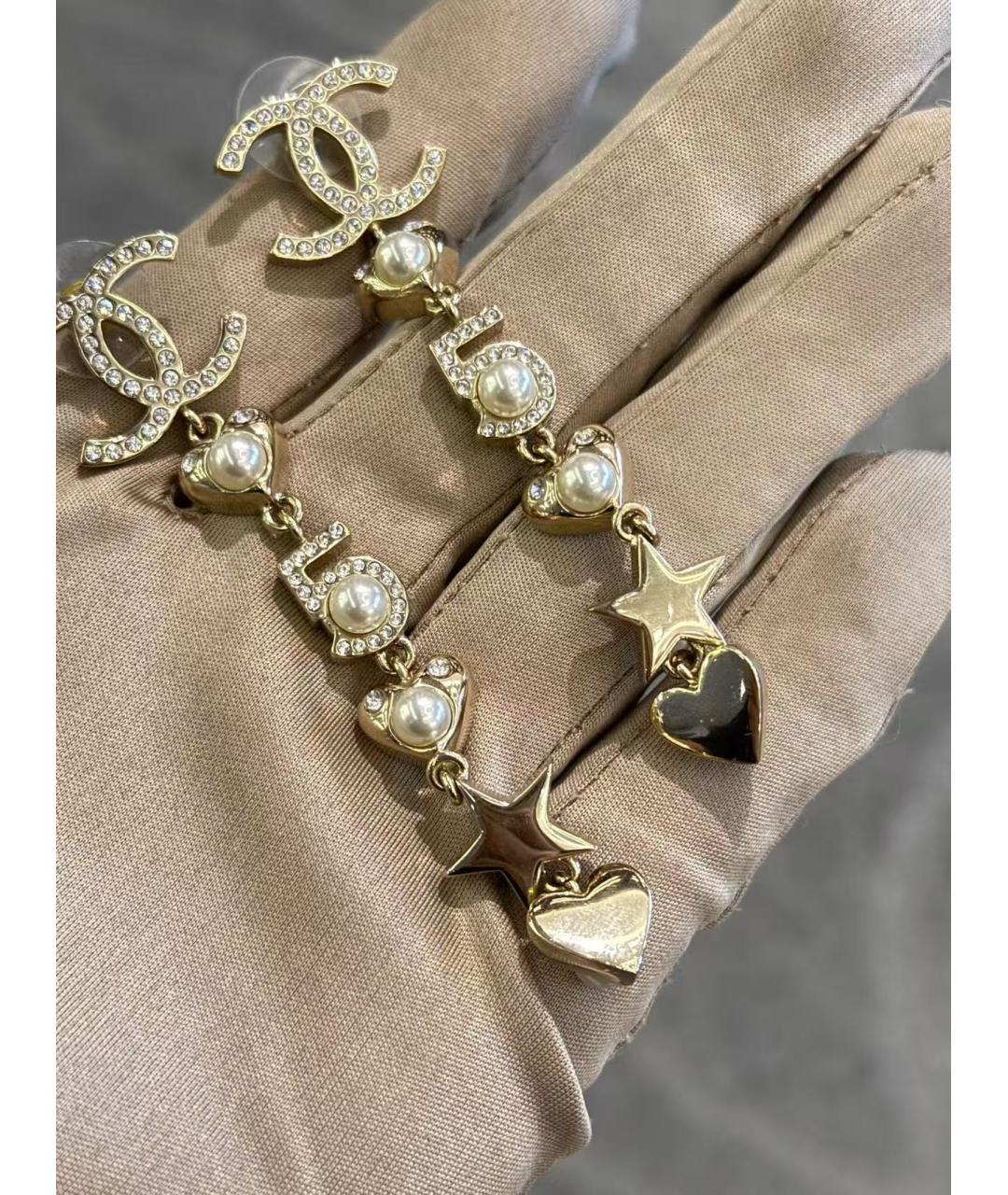 CHANEL Золотые серьги, фото 2