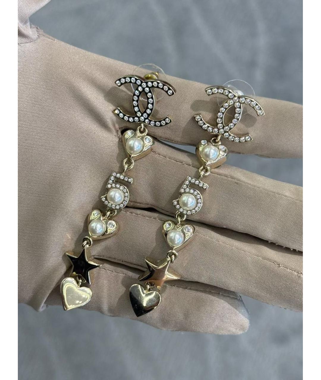 CHANEL Золотые серьги, фото 3