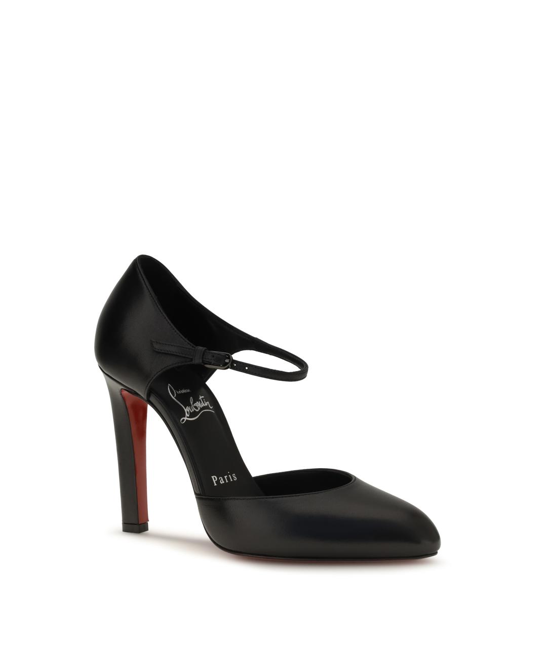 CHRISTIAN LOUBOUTIN Черные кожаные туфли, фото 2