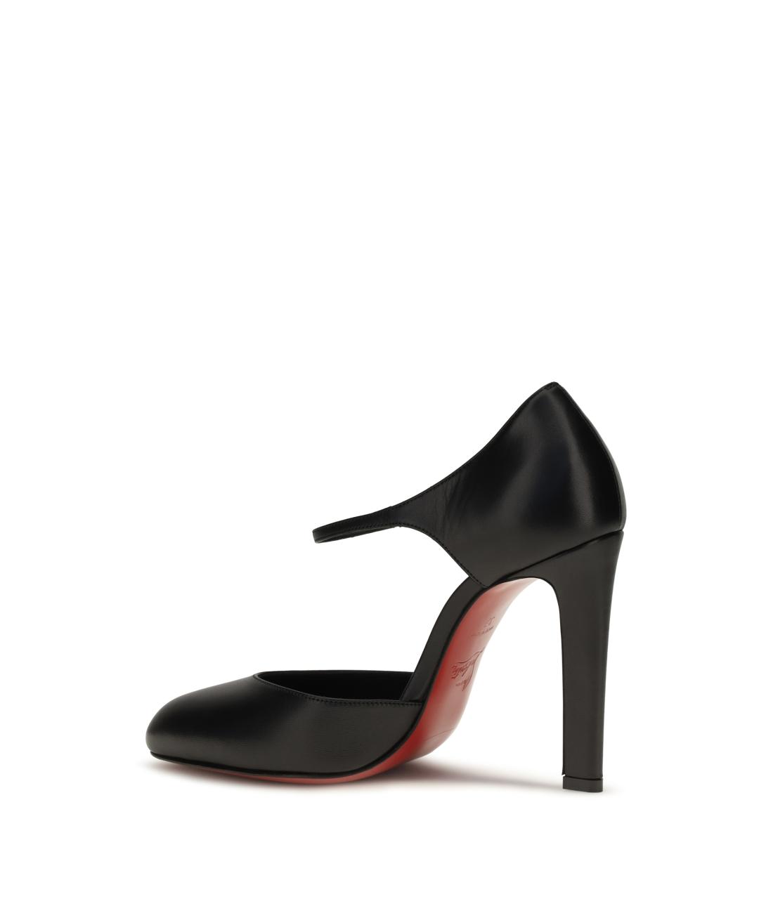 CHRISTIAN LOUBOUTIN Черные кожаные туфли, фото 3