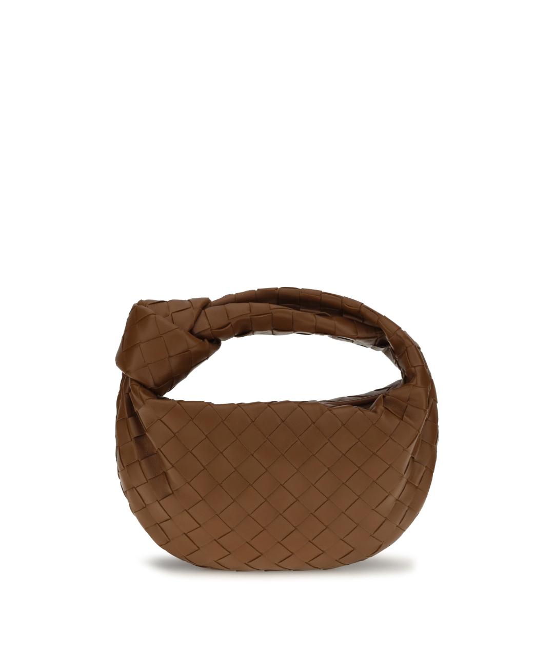 BOTTEGA VENETA Коричневая кожаная сумка с короткими ручками, фото 1