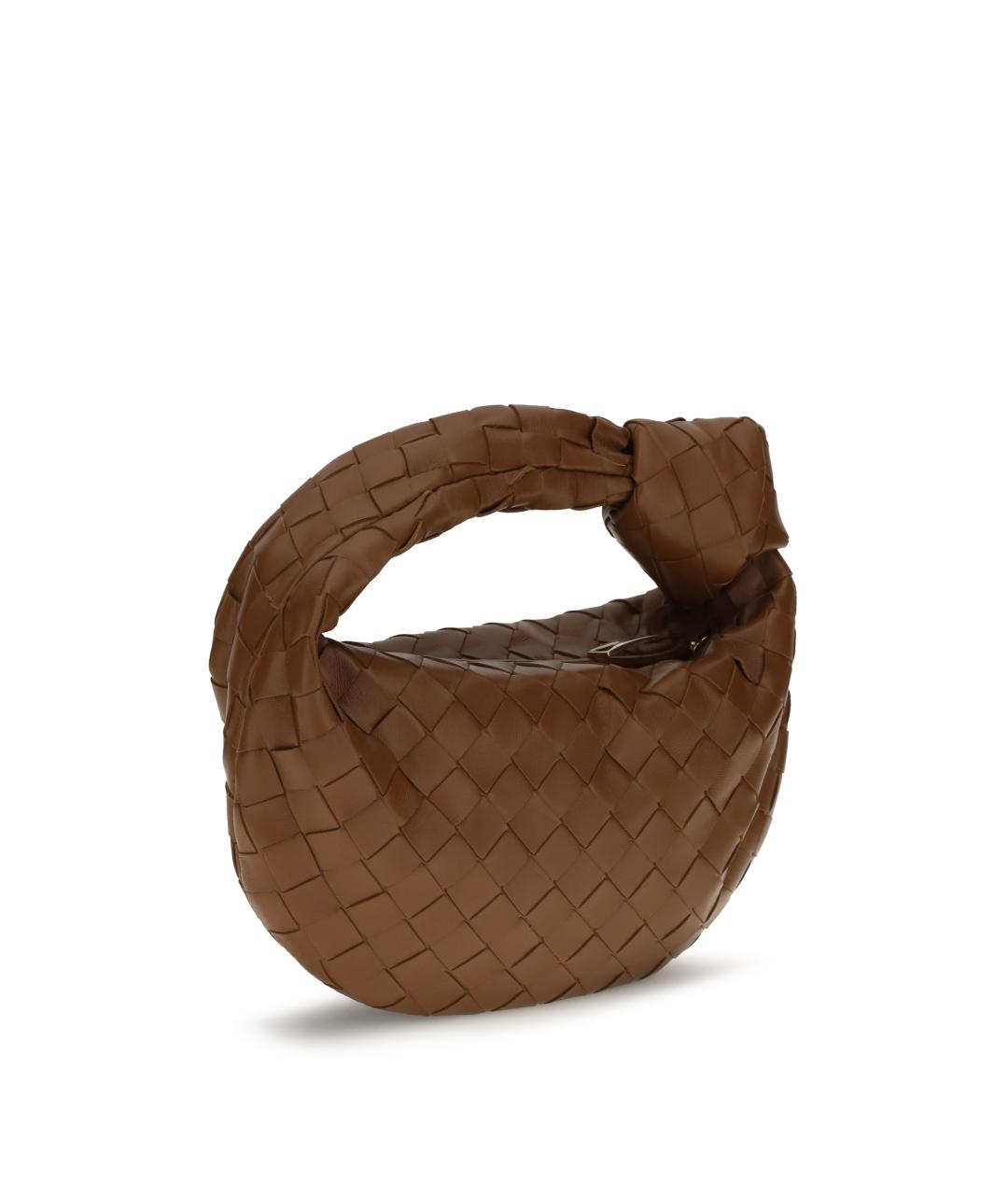BOTTEGA VENETA Коричневая кожаная сумка с короткими ручками, фото 3