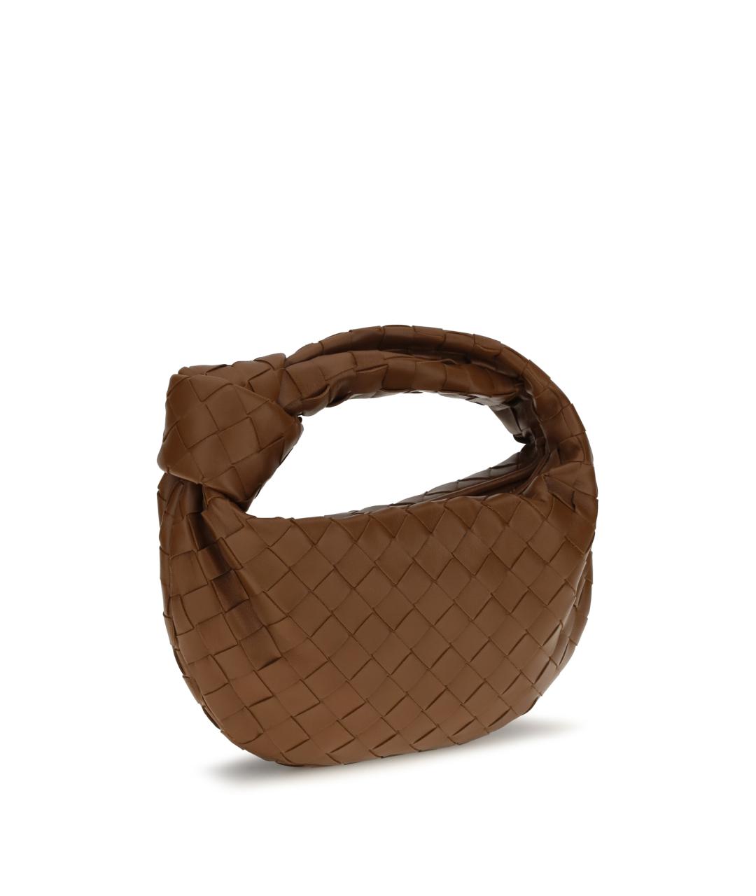 BOTTEGA VENETA Коричневая кожаная сумка с короткими ручками, фото 2