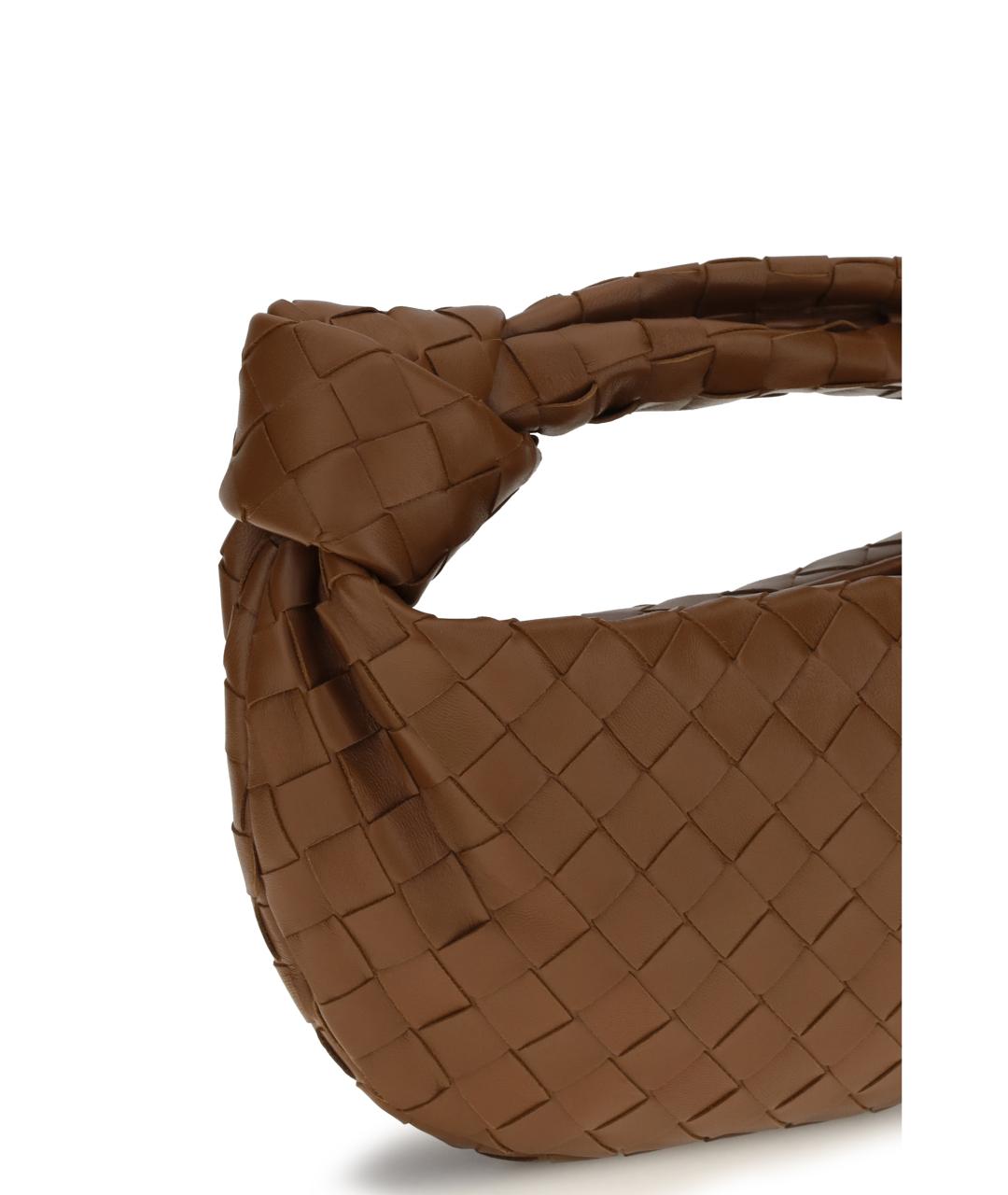 BOTTEGA VENETA Коричневая кожаная сумка с короткими ручками, фото 4