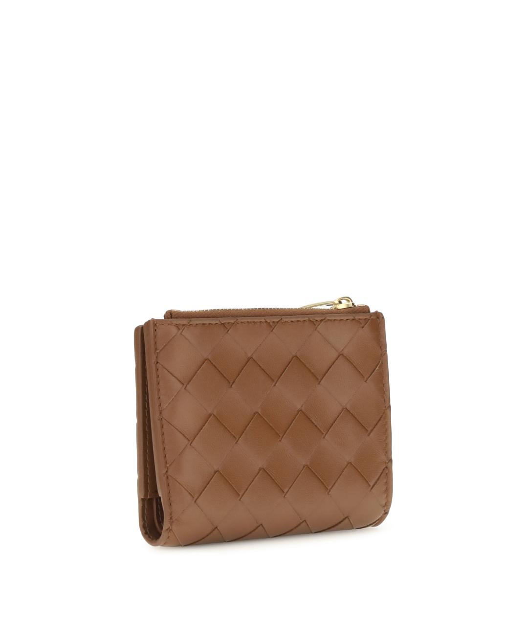BOTTEGA VENETA Коричневый кожаный кошелек, фото 2