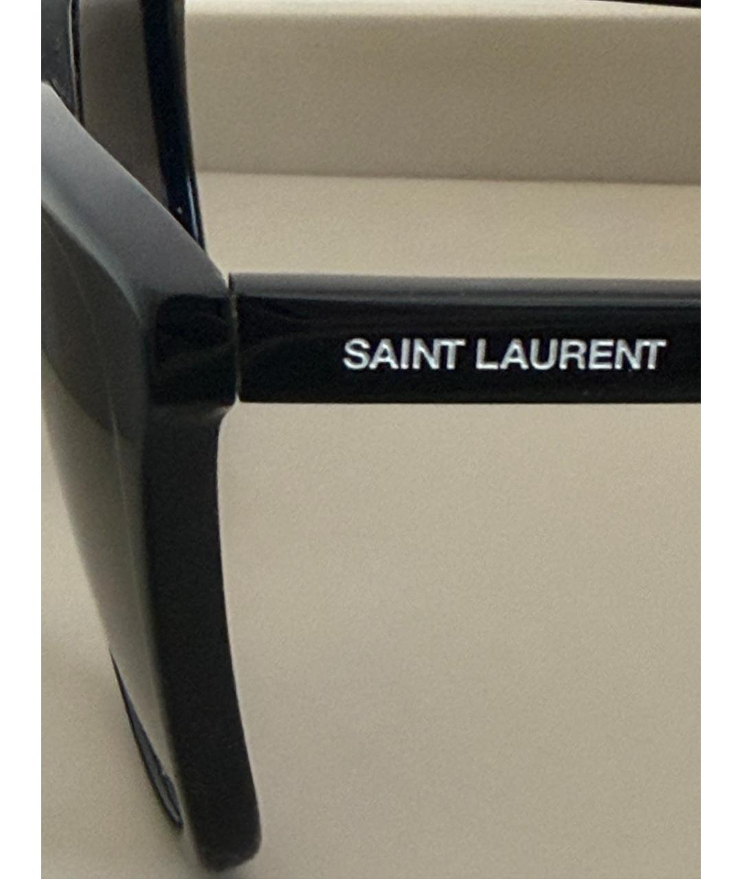 SAINT LAURENT Черные пластиковые солнцезащитные очки, фото 3