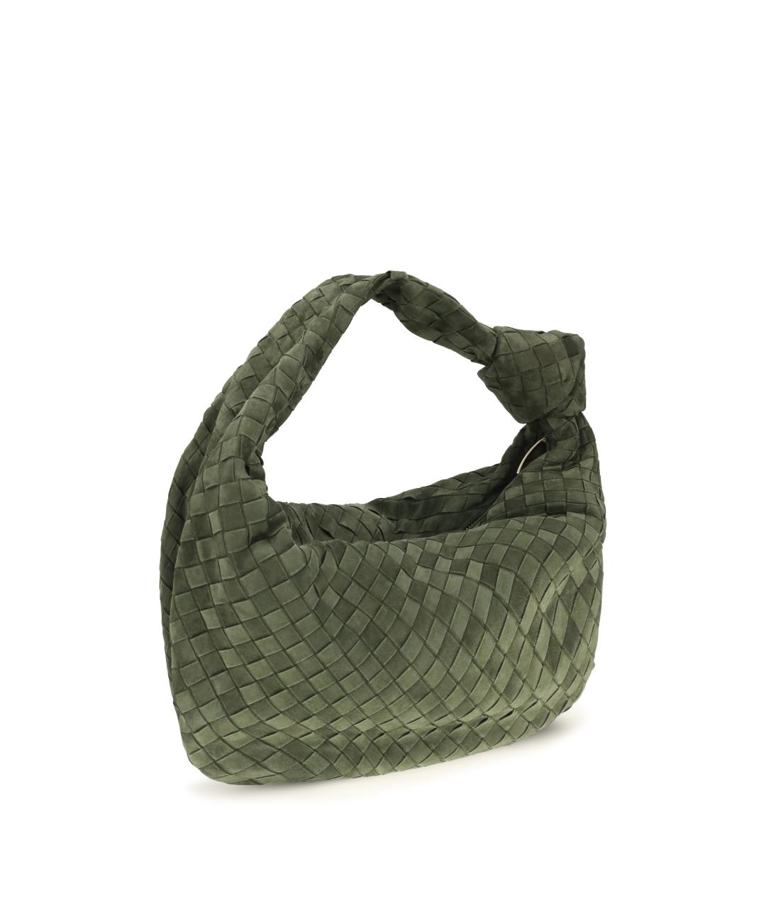 BOTTEGA VENETA Зеленая замшевая сумка через плечо, фото 2