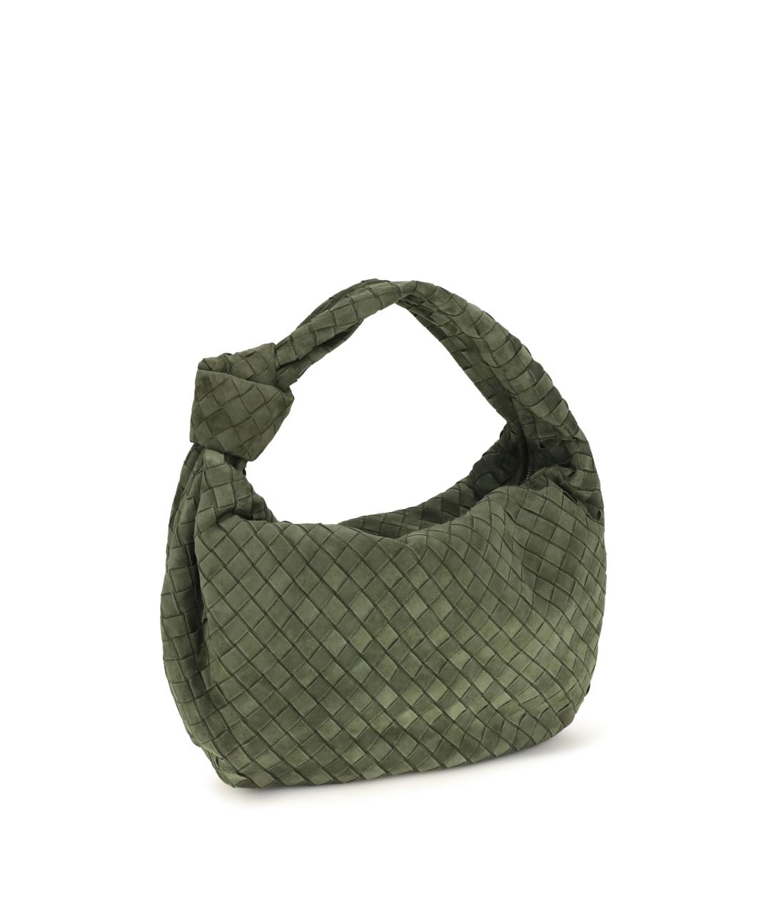 BOTTEGA VENETA Зеленая замшевая сумка через плечо, фото 3