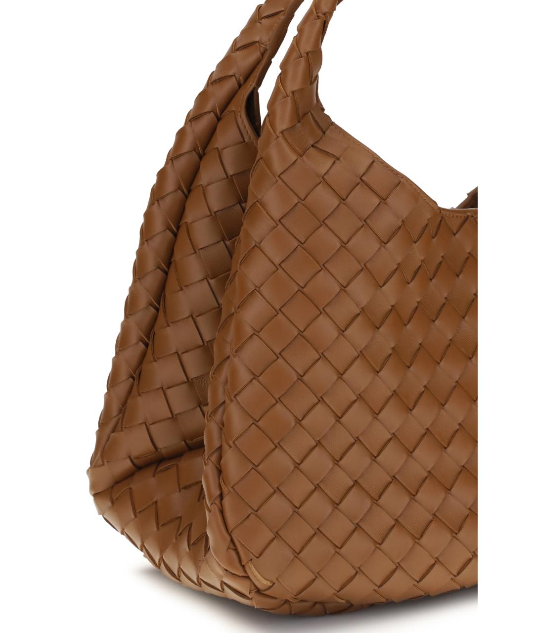 BOTTEGA VENETA Коричневая кожаная сумка через плечо, фото 4