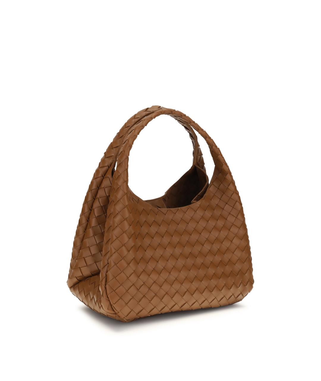 BOTTEGA VENETA Коричневая кожаная сумка через плечо, фото 3
