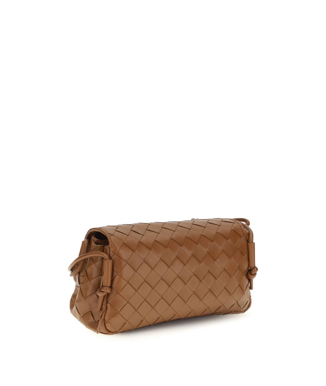 BOTTEGA VENETA Коричневая кожаная сумка через плечо, фото 3