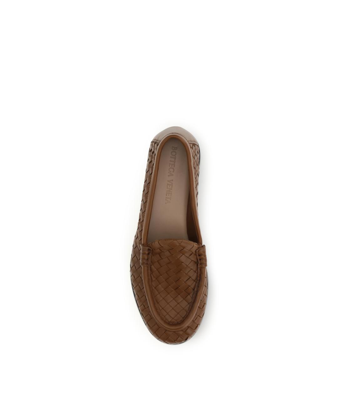 BOTTEGA VENETA Коричневые кожаные лоферы, фото 4