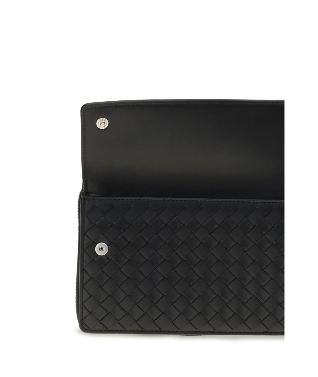 BOTTEGA VENETA Черный кожаный кошелек, фото 3