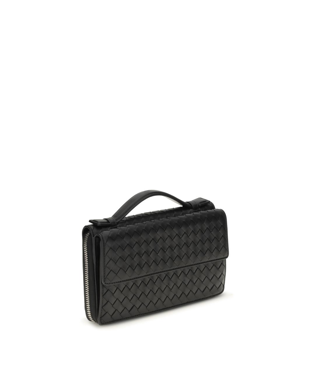 BOTTEGA VENETA Черный кожаный кошелек, фото 2