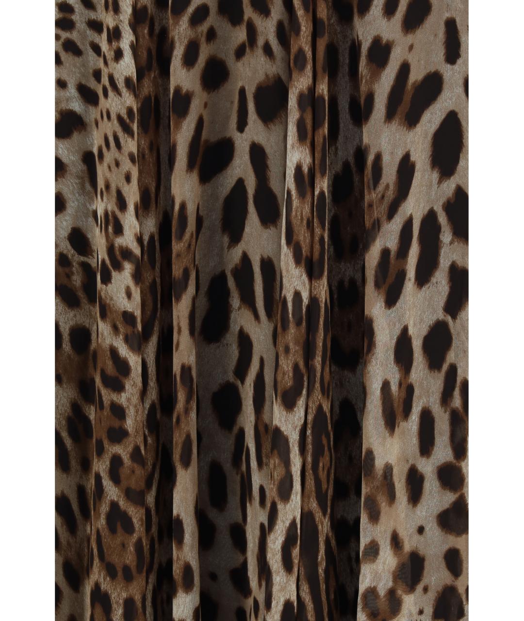 DOLCE&GABBANA Мульти шелковая юбка макси, фото 3