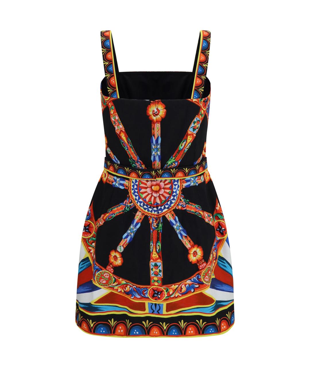 DOLCE&GABBANA Мульти хлопковое коктейльное платье, фото 2