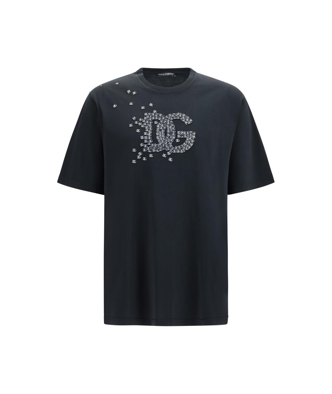 DOLCE&GABBANA Черная хлопковая футболка, фото 1