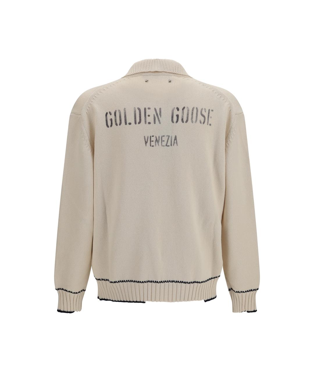 GOLDEN GOOSE Белый хлопковый джемпер / свитер, фото 2