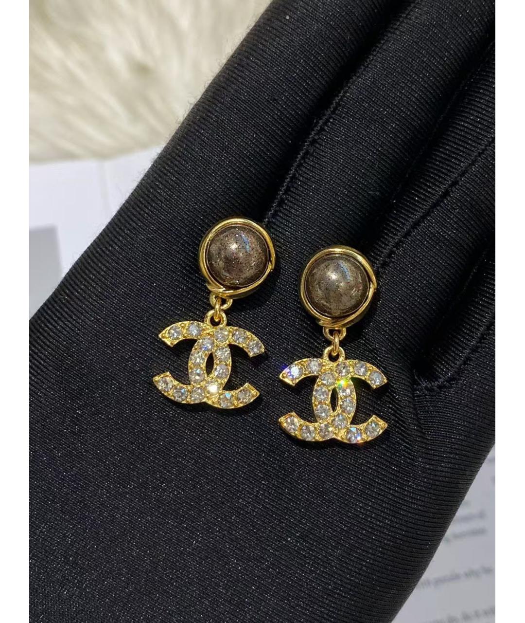 CHANEL Золотые серьги, фото 3