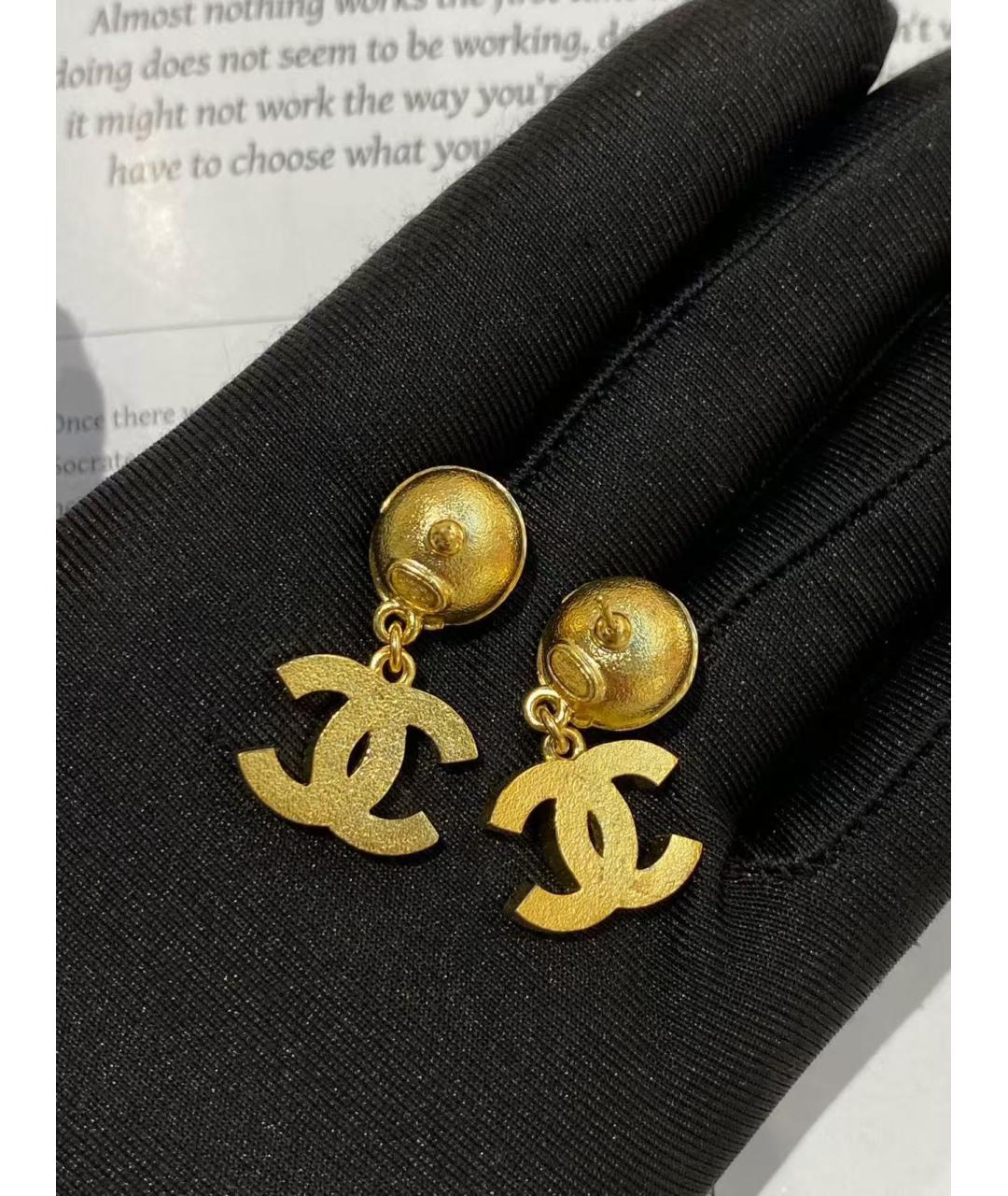 CHANEL Золотые серьги, фото 5