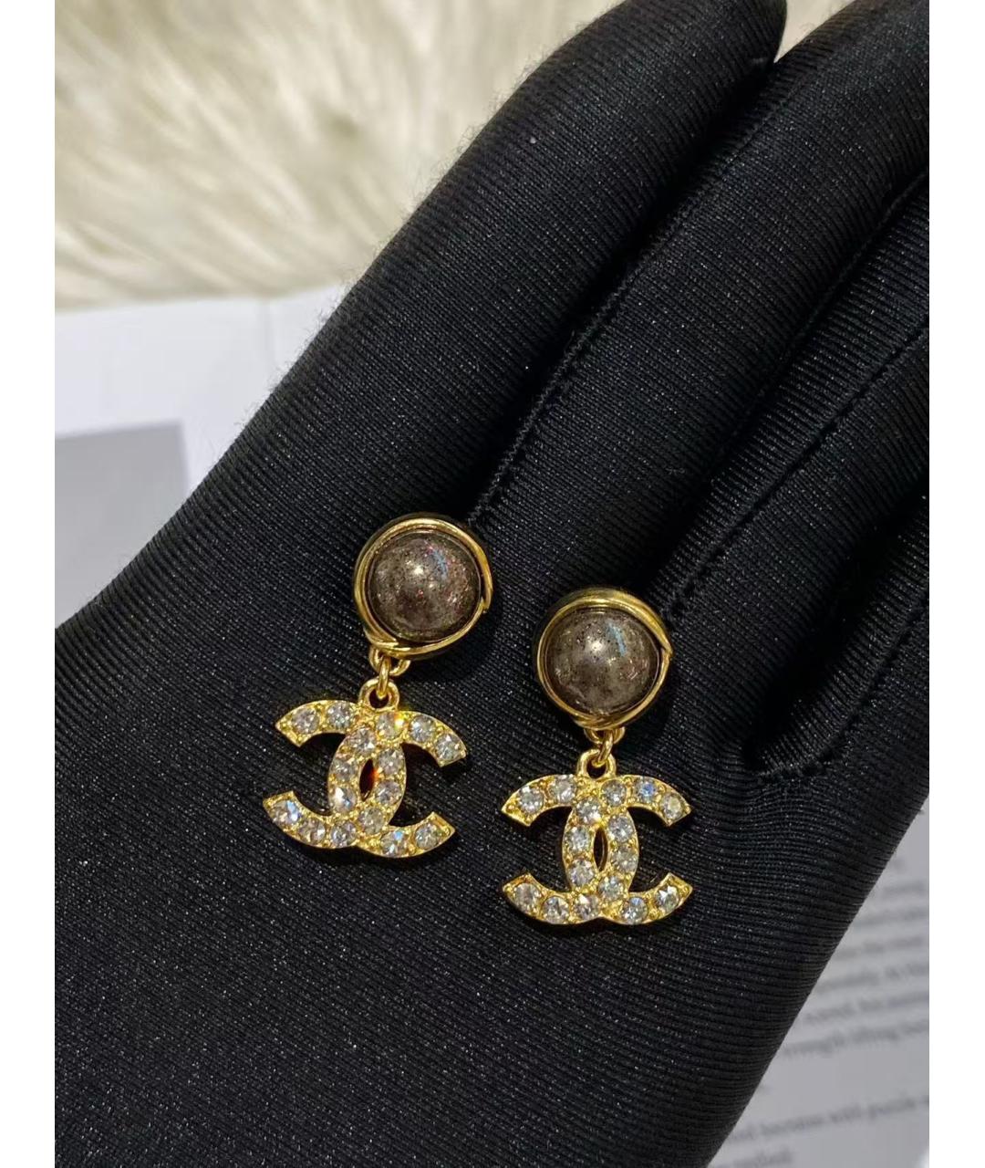 CHANEL Золотые серьги, фото 2