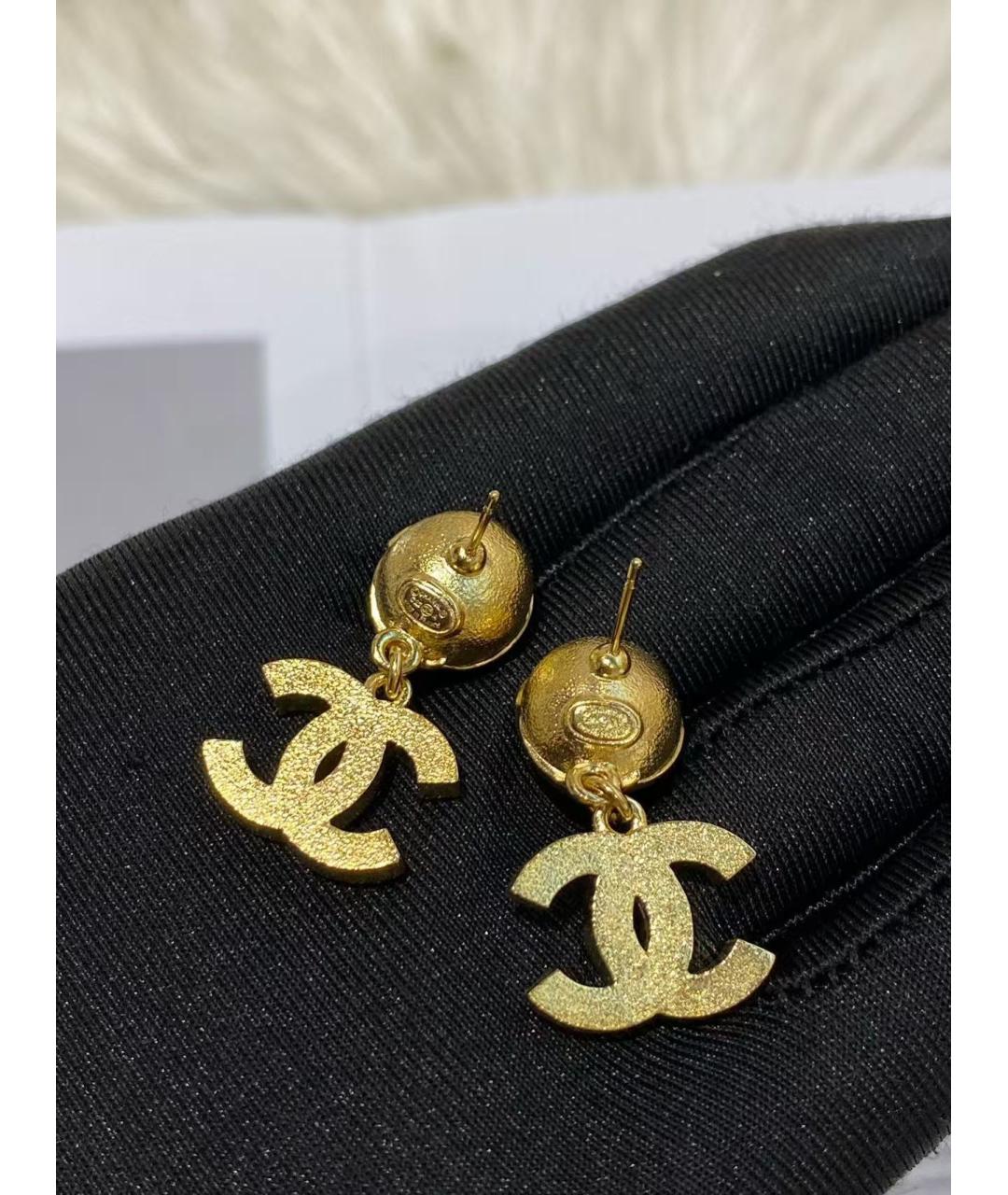 CHANEL Золотые серьги, фото 4