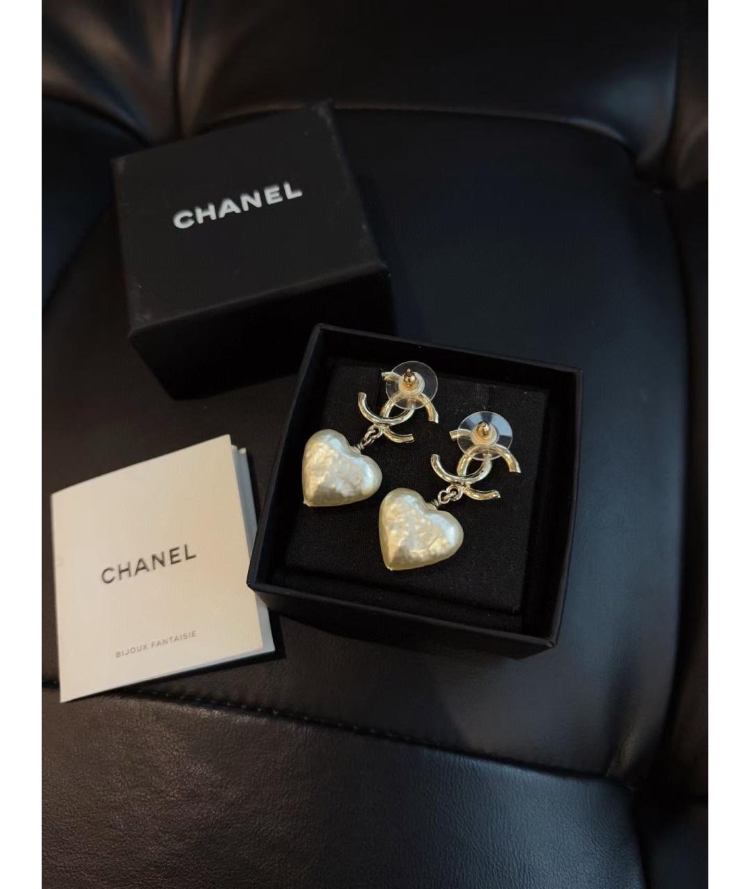 CHANEL Золотые серьги, фото 3