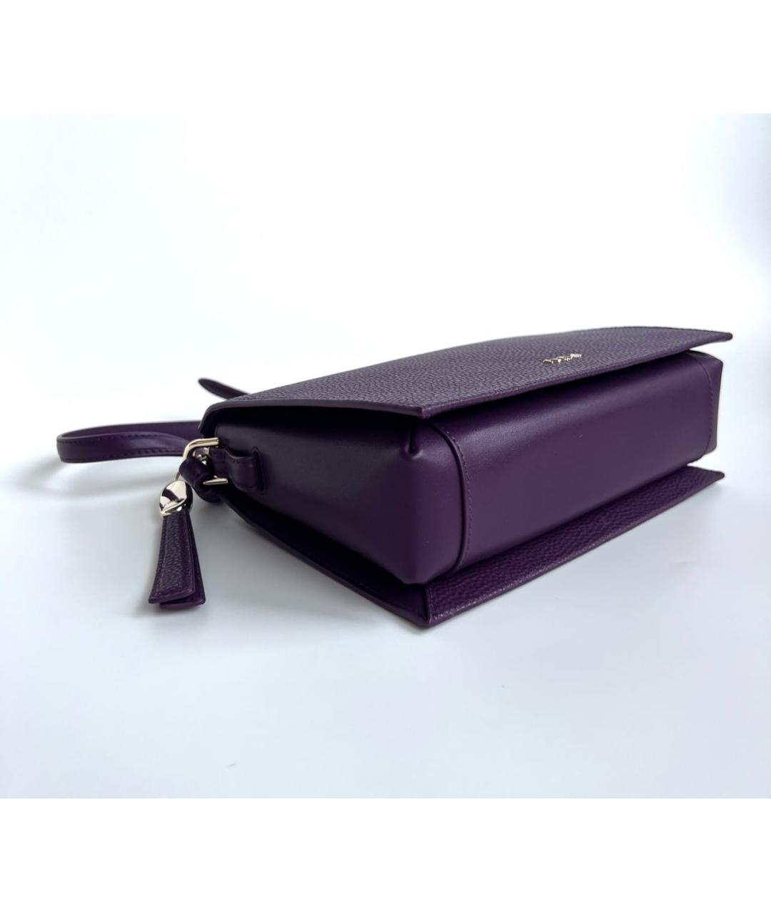 FURLA Бордовая кожаная сумка через плечо, фото 6