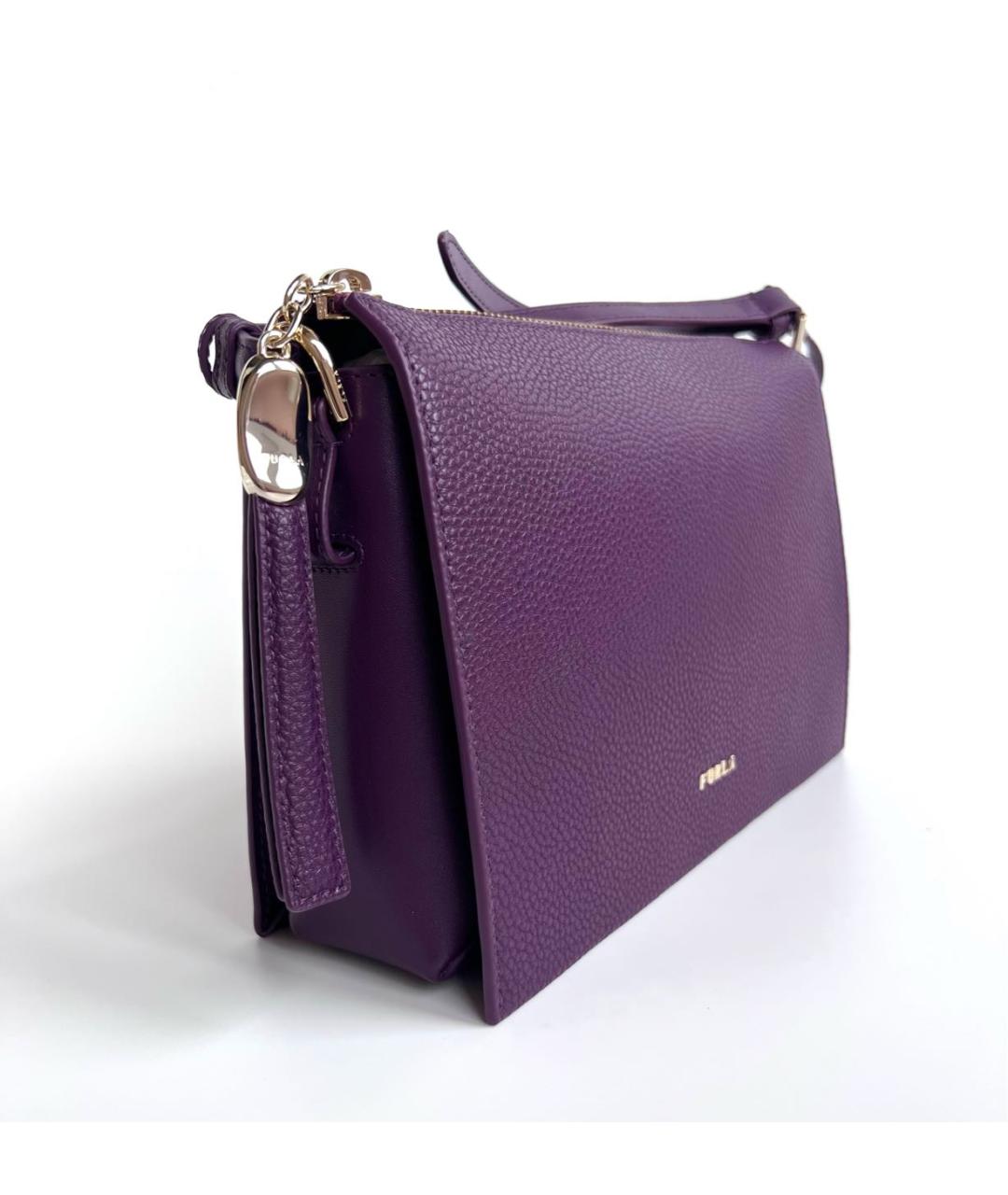 FURLA Бордовая кожаная сумка через плечо, фото 3