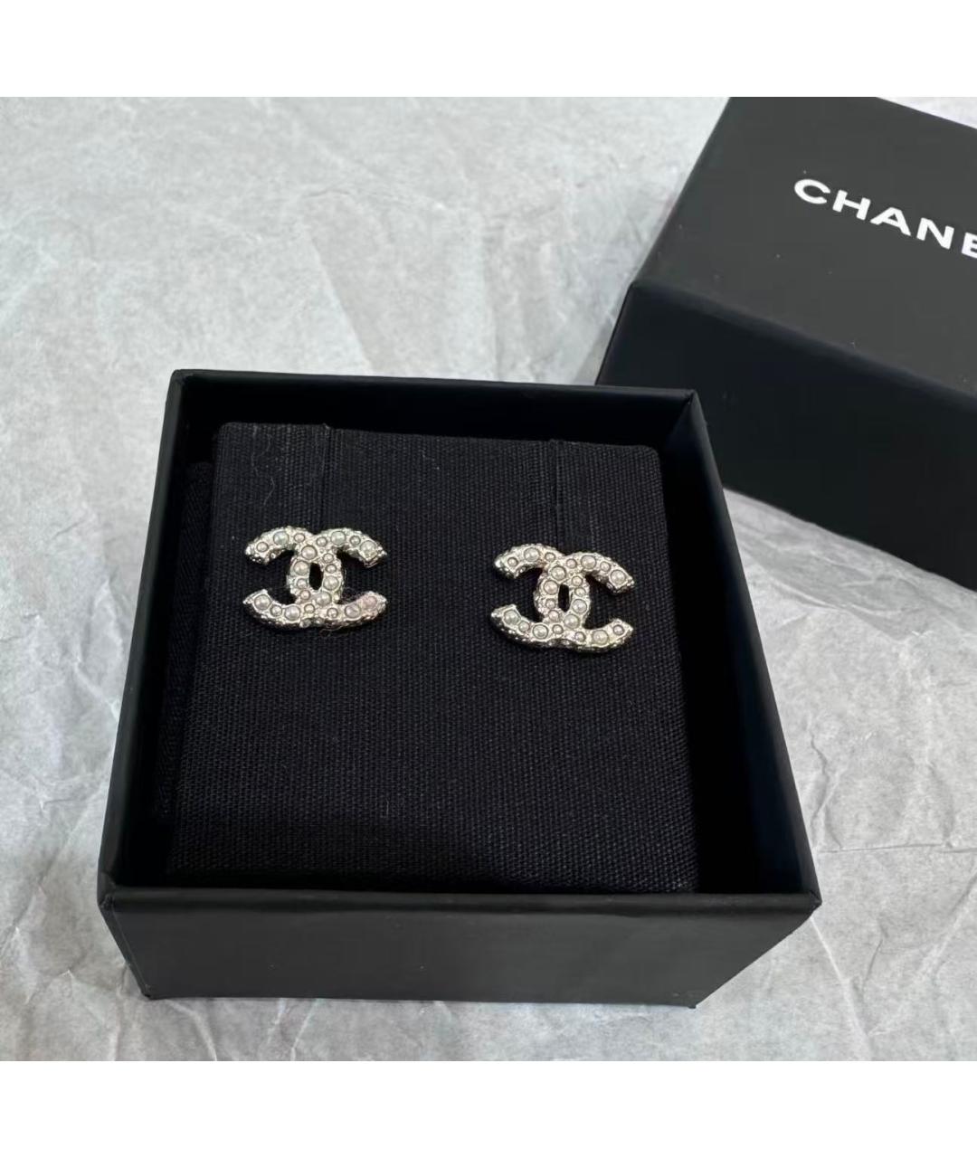 CHANEL Серебряные серьги, фото 4