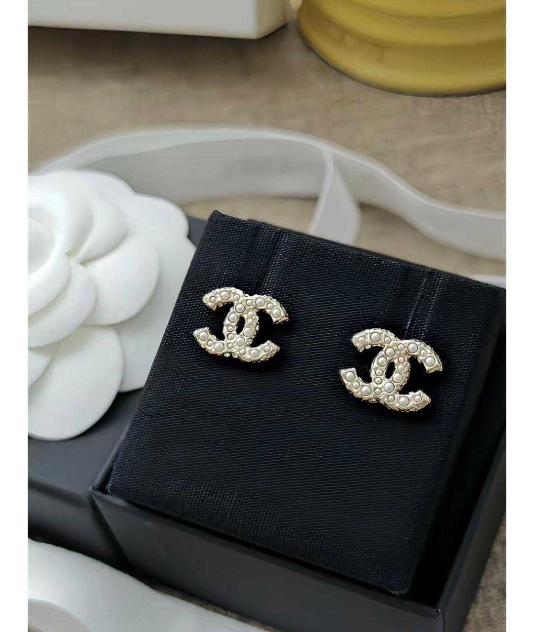 CHANEL Серебряные серьги, фото 2