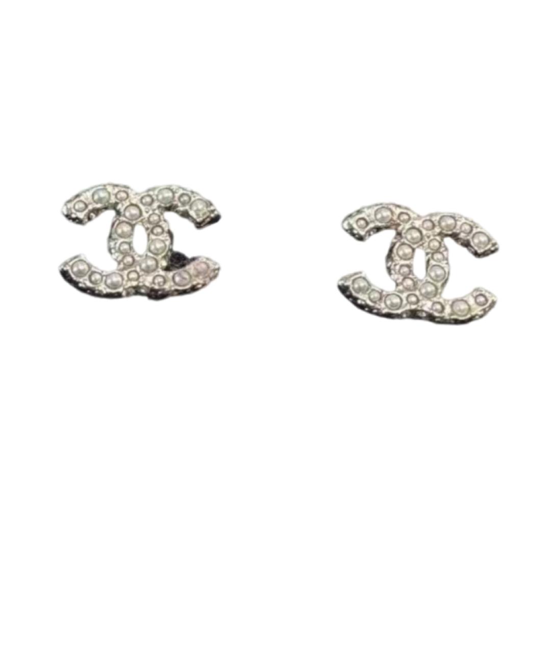 CHANEL Серебряные серьги, фото 1
