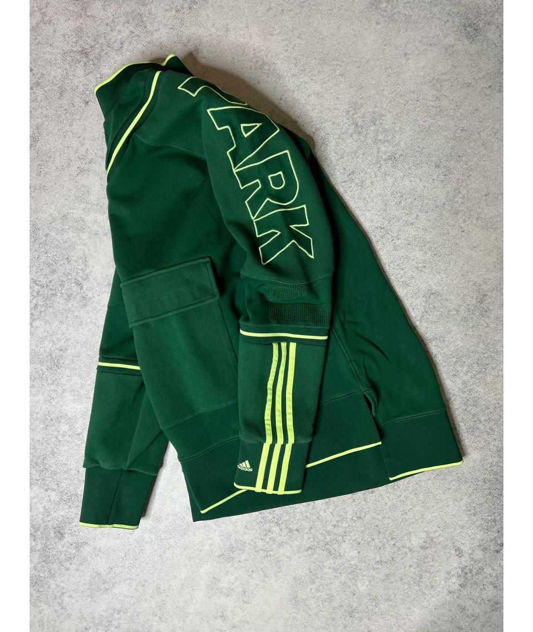 ADIDAS Зеленый хлопко-эластановый джемпер / свитер, фото 5