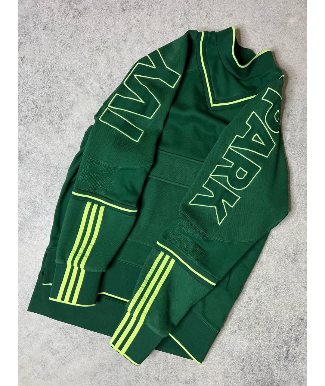 ADIDAS Зеленый хлопко-эластановый джемпер / свитер, фото 7