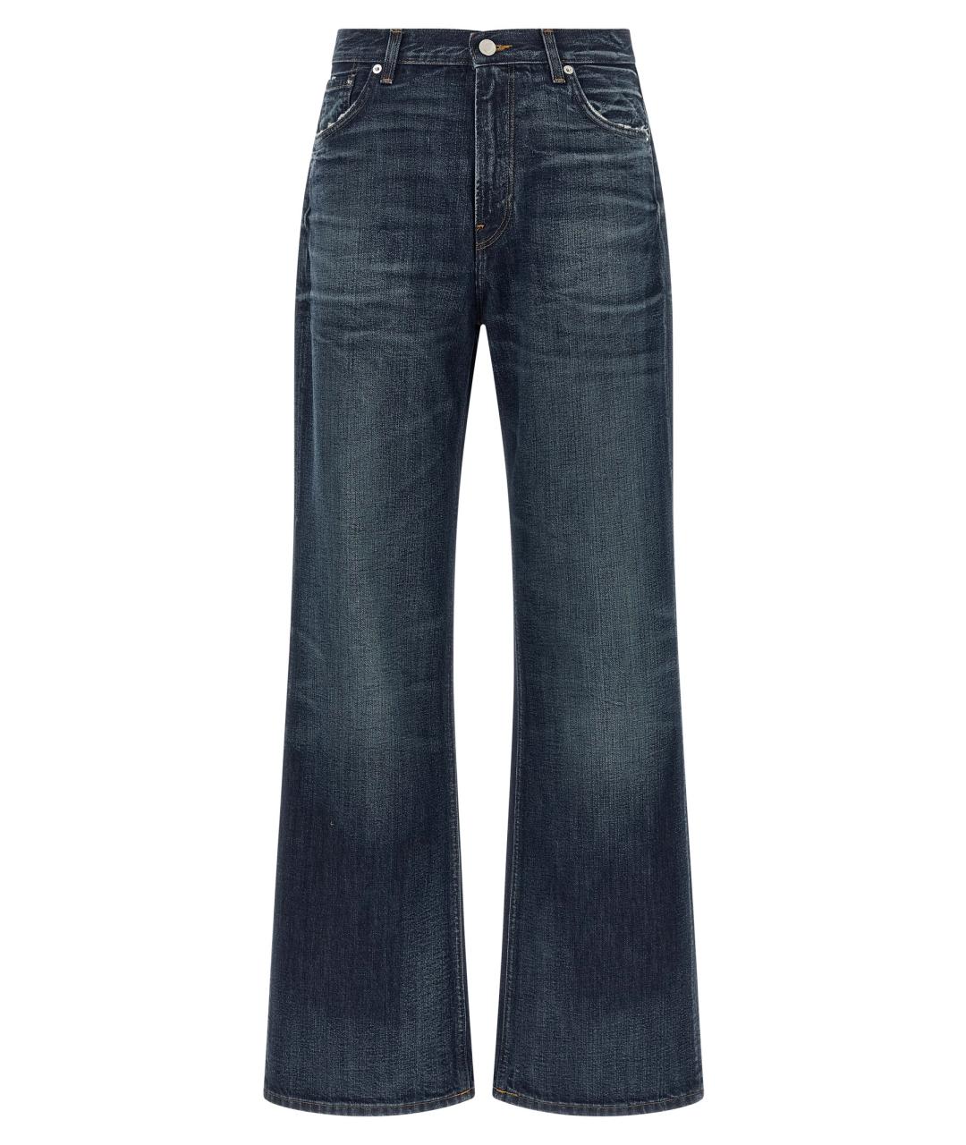 HAIKURE Синие хлопковые джинсы клеш, фото 1