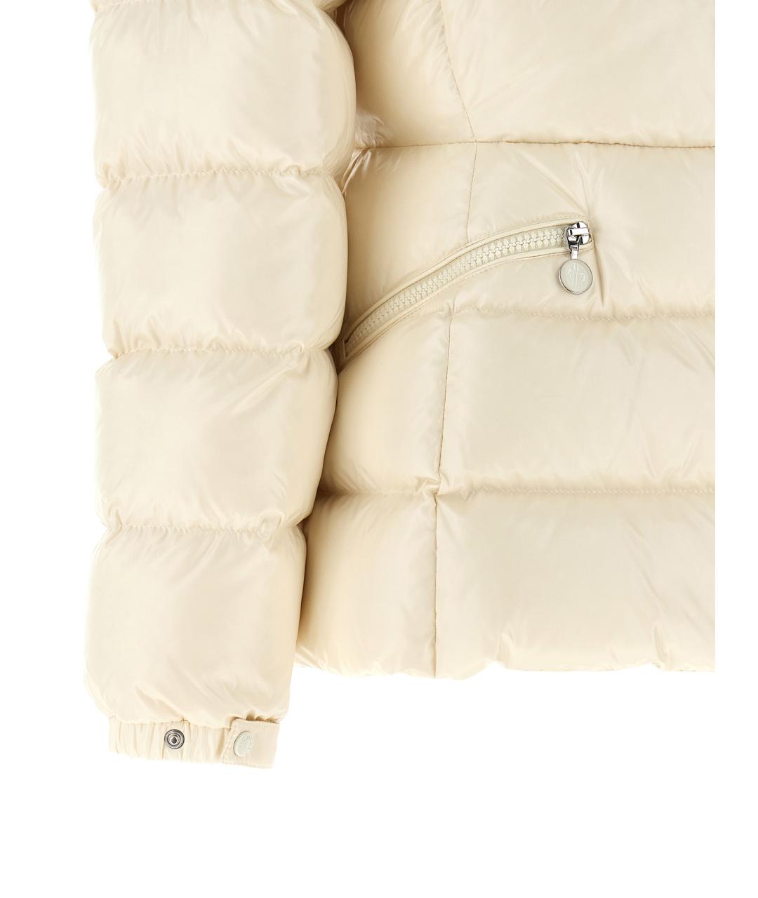 MONCLER Белый полиамидовый пуховик, фото 4
