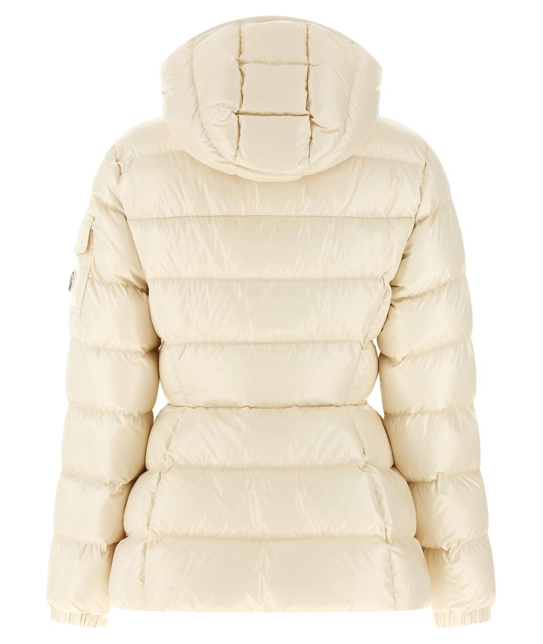 MONCLER Белый полиамидовый пуховик, фото 2
