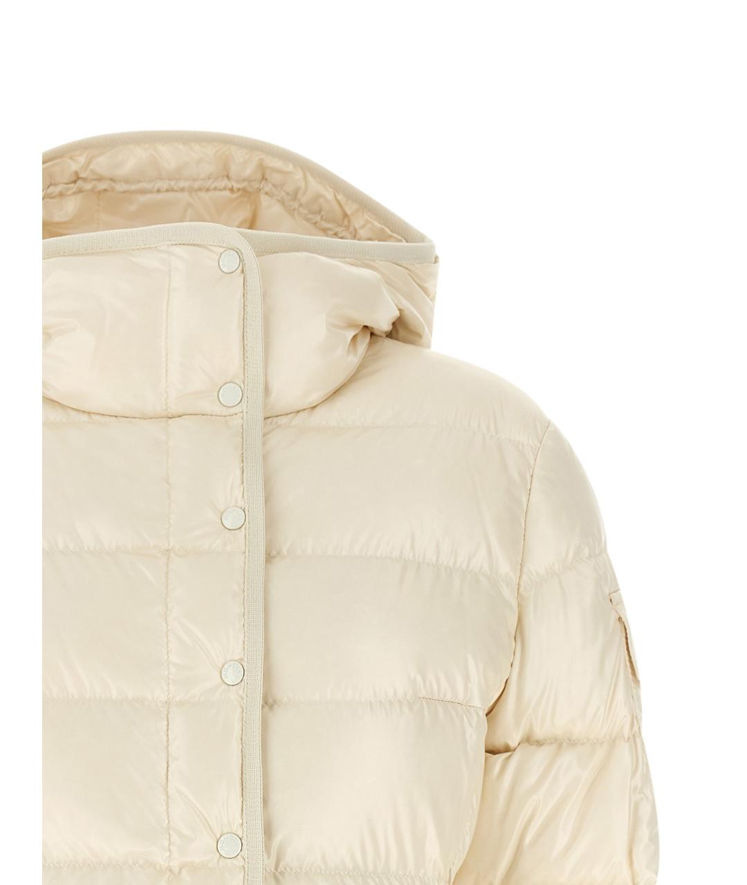 MONCLER Белый полиамидовый пуховик, фото 3