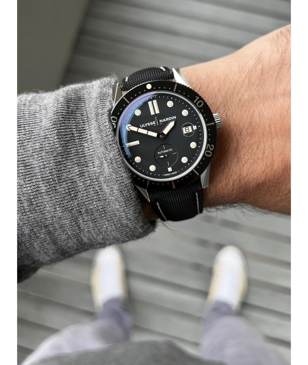 Ulysse Nardin Черные металлические часы, фото 3