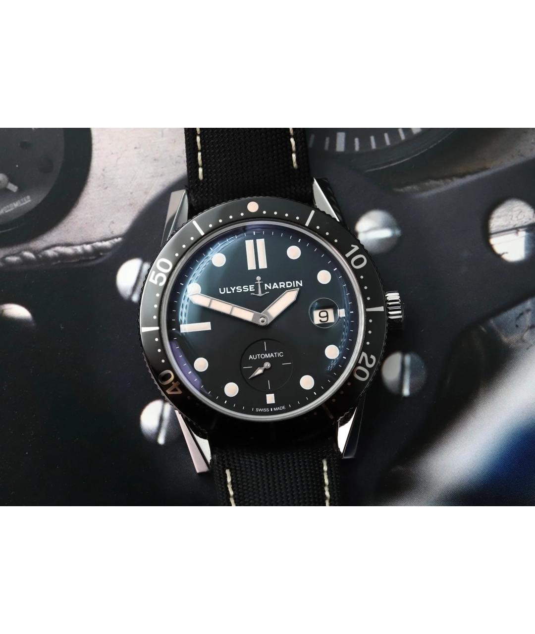 Ulysse Nardin Черные металлические часы, фото 2