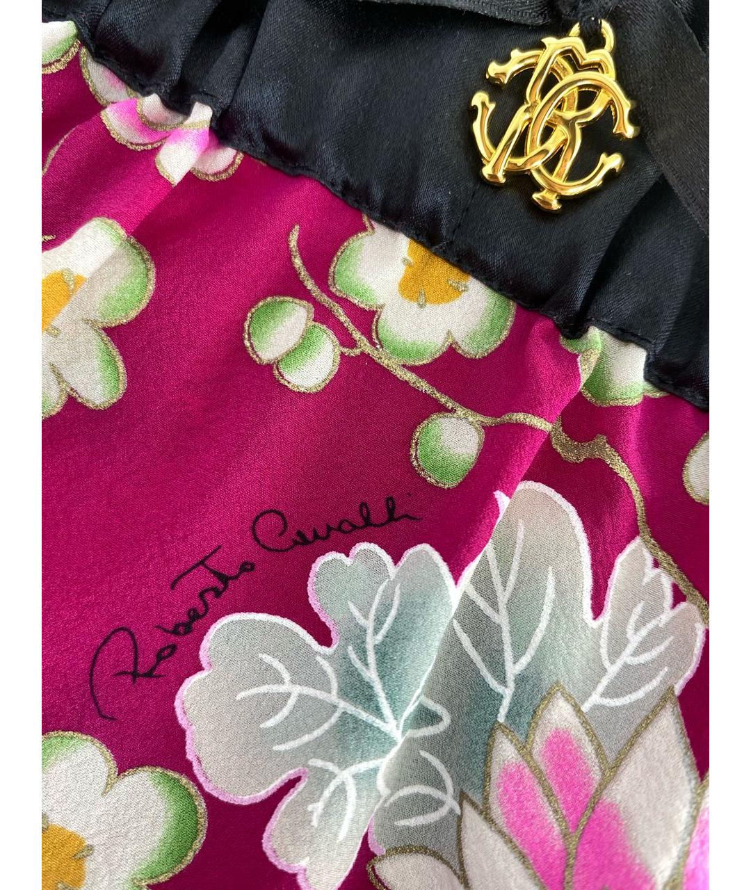 ROBERTO CAVALLI Мульти шелковая майка, фото 4
