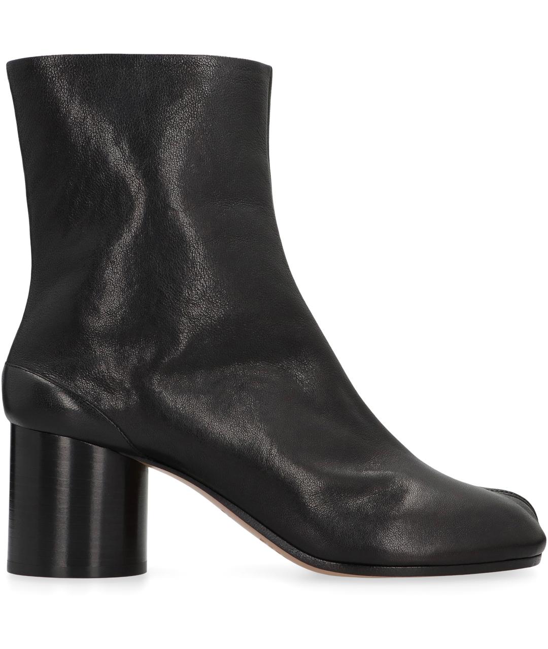 MAISON MARGIELA Черные кожаные ботильоны, фото 1