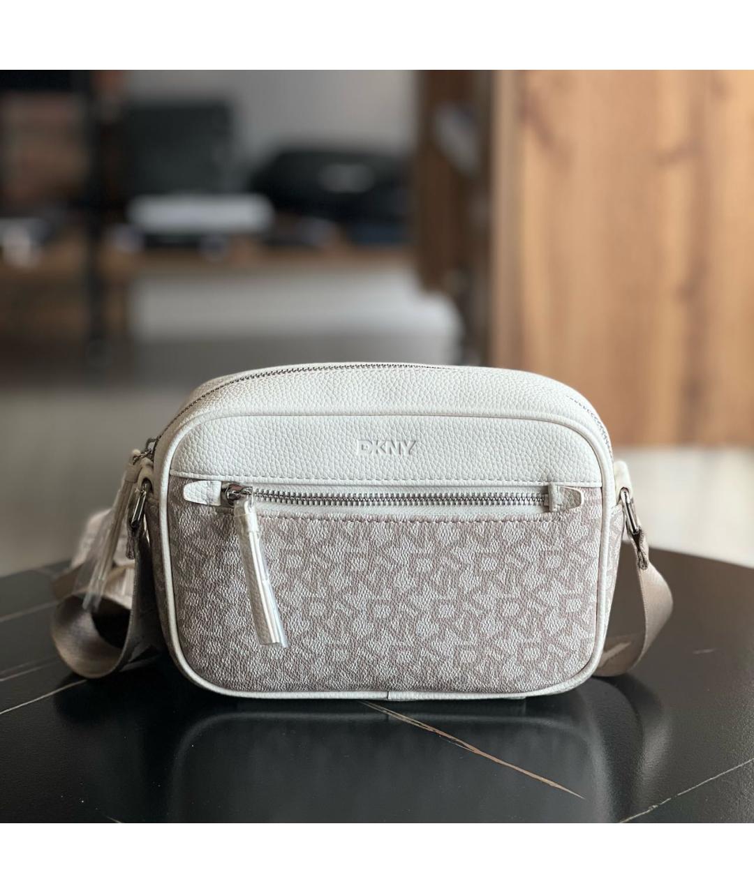 DKNY Белая сумка через плечо из искусственной кожи, фото 5
