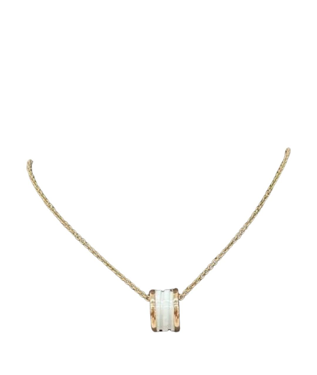 BVLGARI Белое колье из розового золота, фото 1