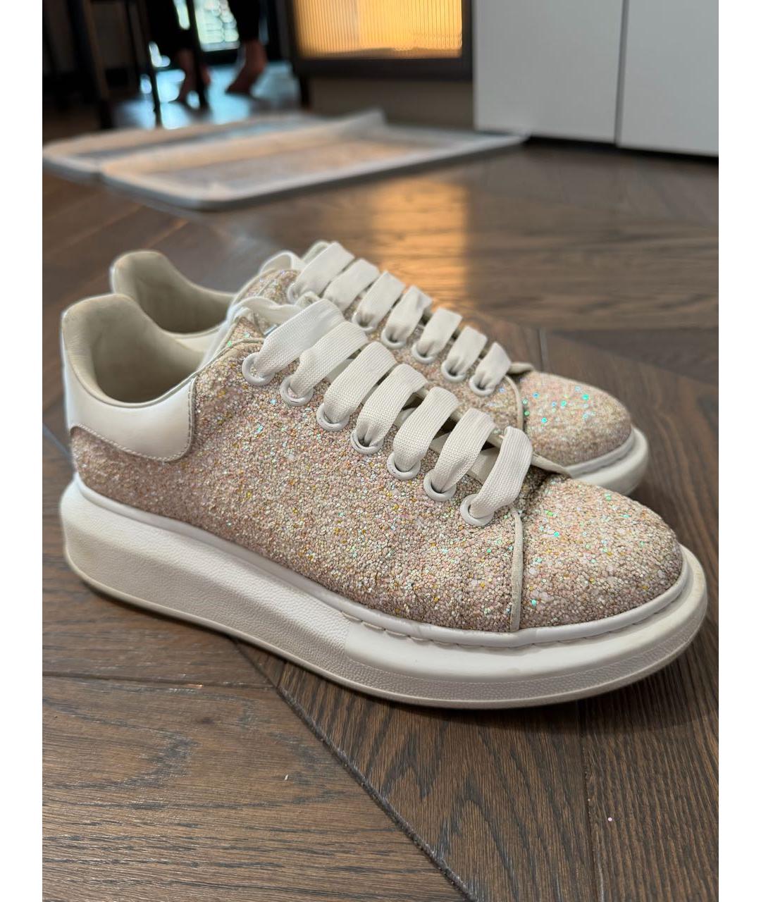 ALEXANDER MCQUEEN Золотые кеды, фото 9